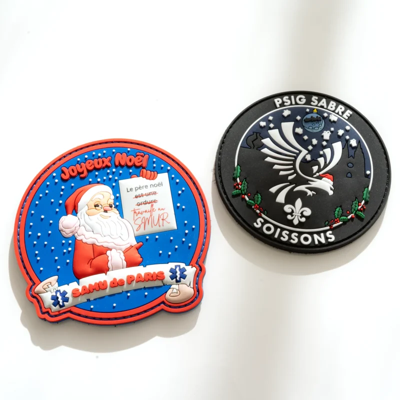 patchs pvc noel personnalisés samu paris psig sabre soissons gendarmerie paradyse tactical